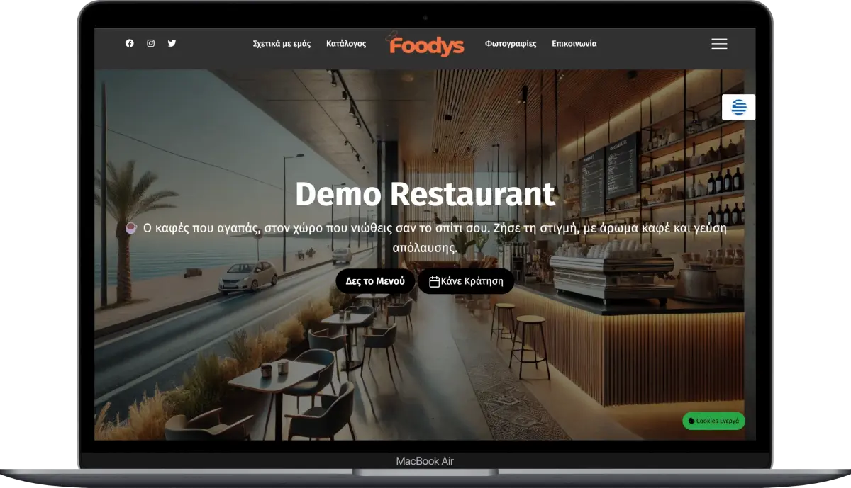 Foodys website preview